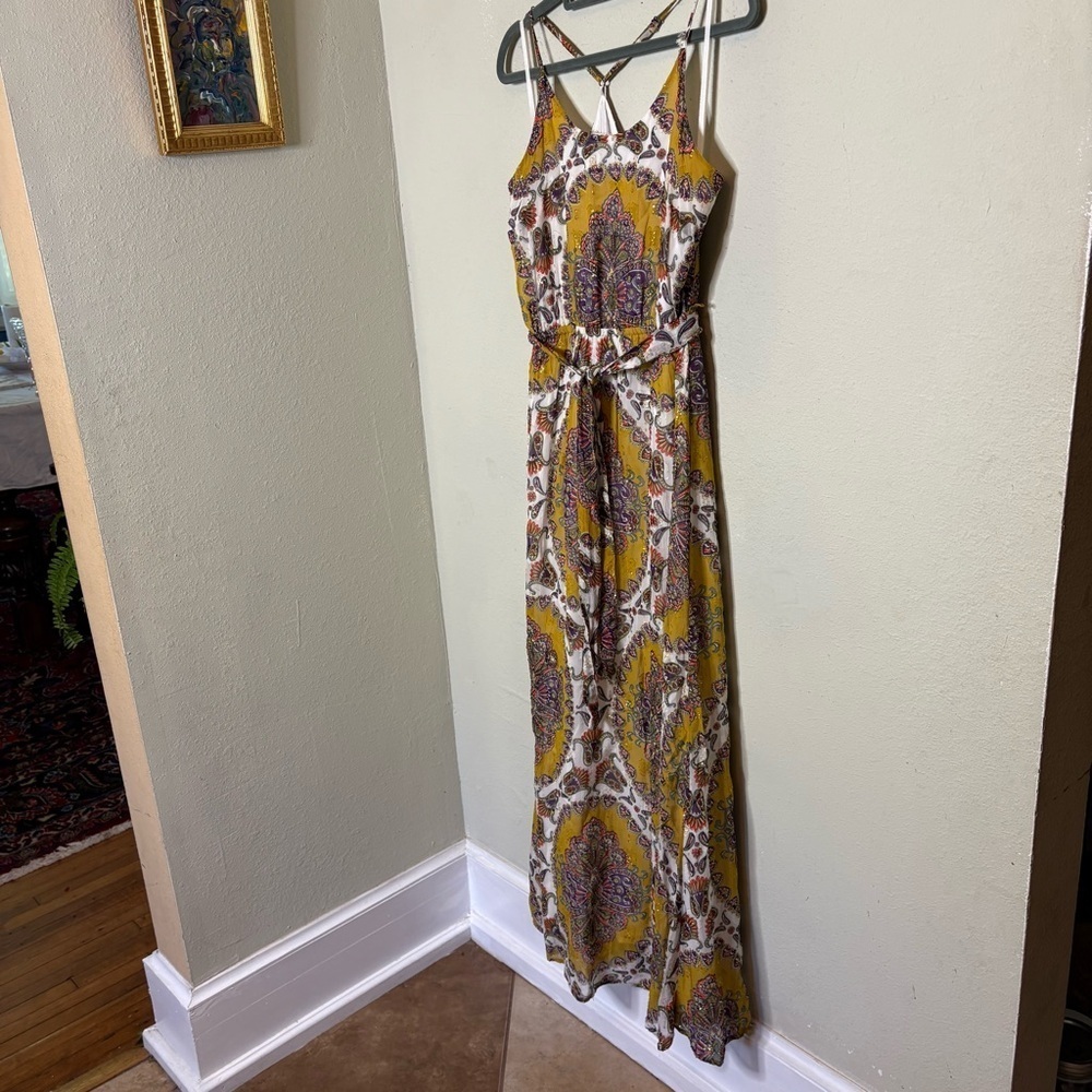 Anthropologie Akemi + Kim Medallion Dress Maxi Dress Size Medium - Picture 3 of 10